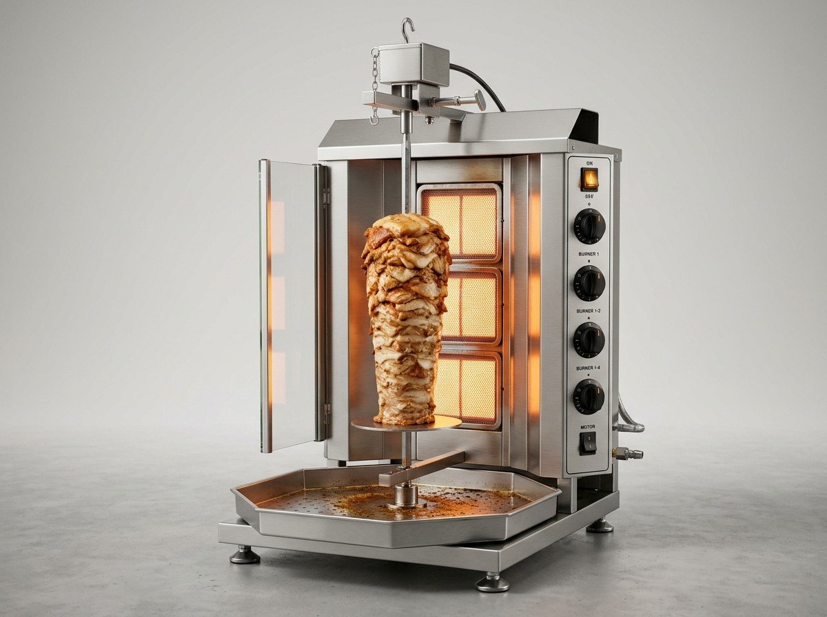 Commercial Vertical Gas Shawarma Machine - Commercial Kitchen Equipment Mangaluru