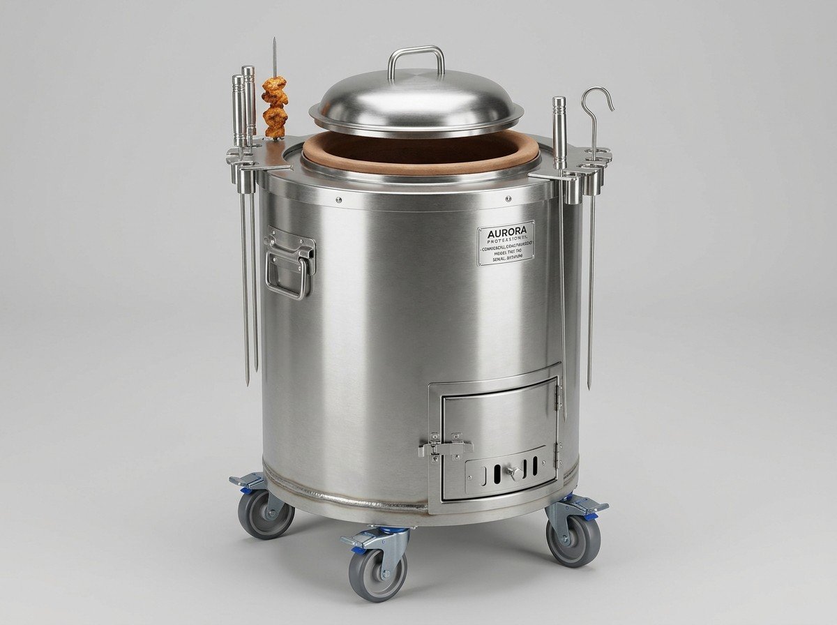 Commercial Stainless Steel Drum Tandoor Oven - Commercial Kitchen Equipment Mangaluru