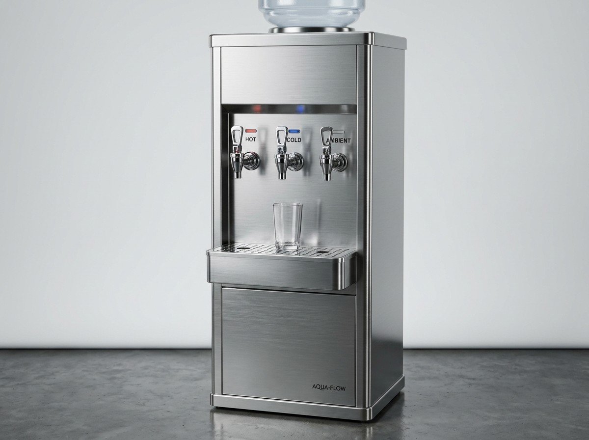 Commercial 3-Tap Hot, Cold & Normal Water Cooler - Commercial Kitchen Equipment Mangaluru