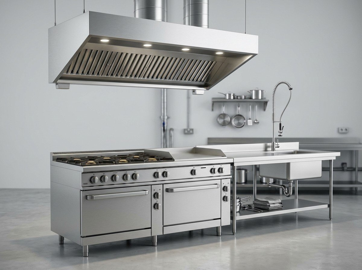 Commercial Kitchen Exhaust Hood & Cooking Station - Commercial Kitchen Equipment Mangaluru
